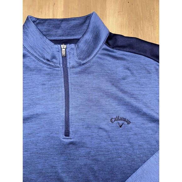 Callaway 1/4 Zip Pullover Mens XXL‎ Blue Long Sleeve Golf Sweatshirt 2XL Sweater - Picture 1 of 7